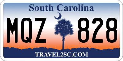 SC license plate MQZ828