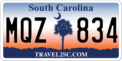 SC license plate MQZ834