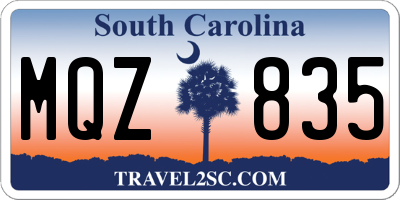 SC license plate MQZ835