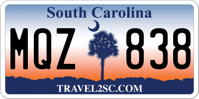 SC license plate MQZ838