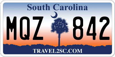 SC license plate MQZ842