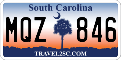 SC license plate MQZ846