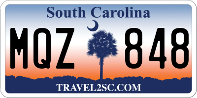 SC license plate MQZ848