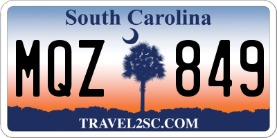 SC license plate MQZ849