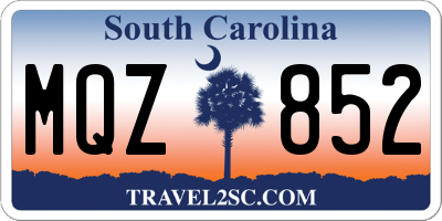 SC license plate MQZ852