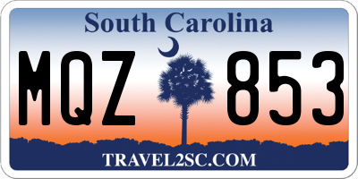 SC license plate MQZ853
