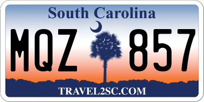 SC license plate MQZ857