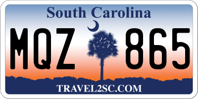 SC license plate MQZ865