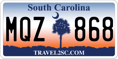 SC license plate MQZ868