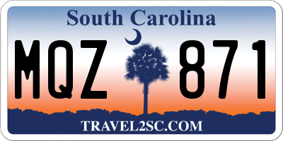 SC license plate MQZ871