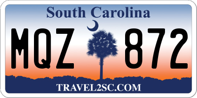 SC license plate MQZ872