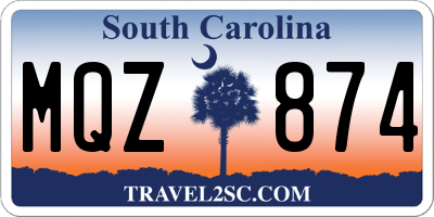 SC license plate MQZ874