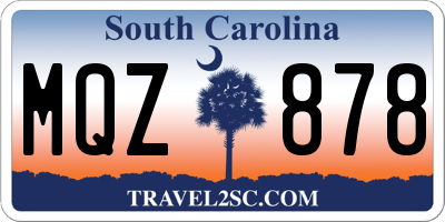 SC license plate MQZ878