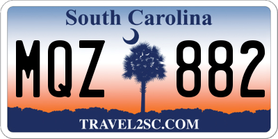 SC license plate MQZ882