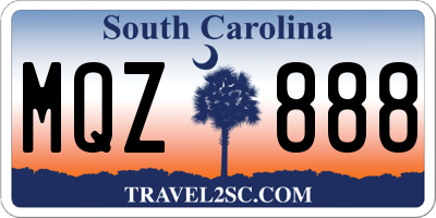 SC license plate MQZ888