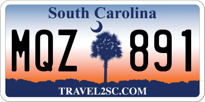 SC license plate MQZ891