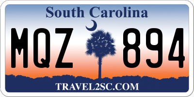 SC license plate MQZ894