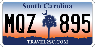 SC license plate MQZ895