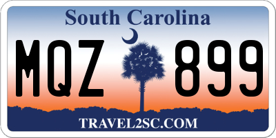 SC license plate MQZ899