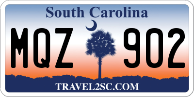 SC license plate MQZ902