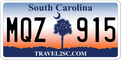 SC license plate MQZ915