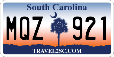 SC license plate MQZ921