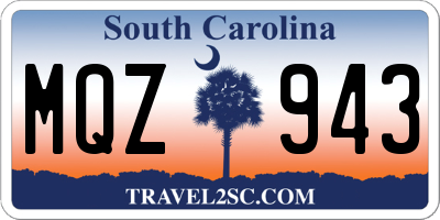 SC license plate MQZ943