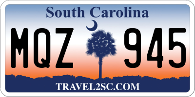 SC license plate MQZ945