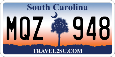 SC license plate MQZ948