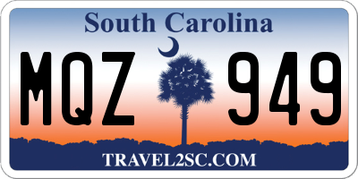 SC license plate MQZ949