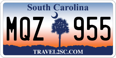 SC license plate MQZ955