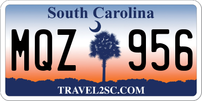 SC license plate MQZ956
