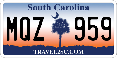 SC license plate MQZ959