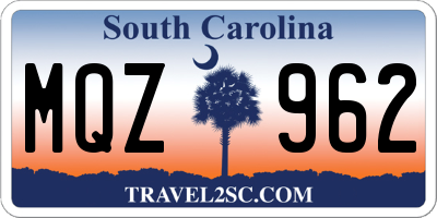 SC license plate MQZ962