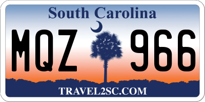 SC license plate MQZ966