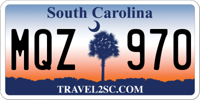 SC license plate MQZ970