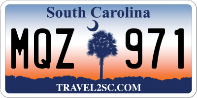 SC license plate MQZ971
