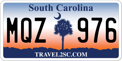 SC license plate MQZ976