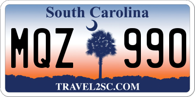 SC license plate MQZ990
