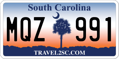 SC license plate MQZ991