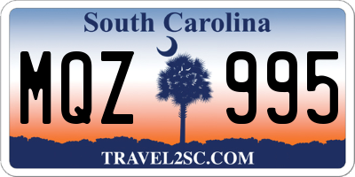 SC license plate MQZ995