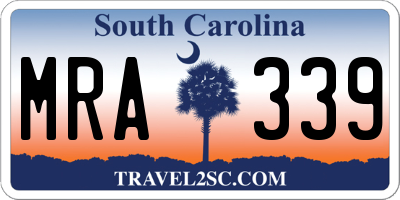 SC license plate MRA339