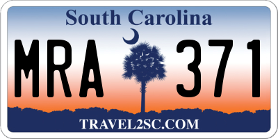 SC license plate MRA371