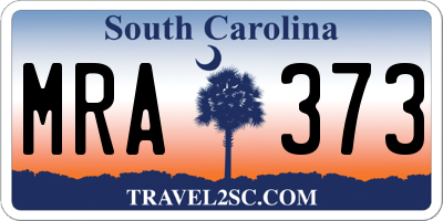 SC license plate MRA373