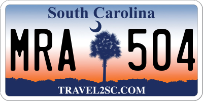 SC license plate MRA504