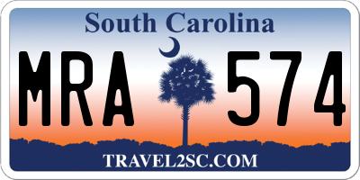 SC license plate MRA574