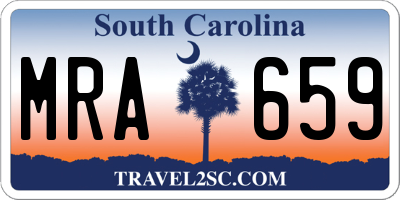 SC license plate MRA659