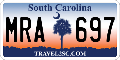 SC license plate MRA697