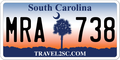 SC license plate MRA738