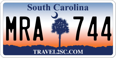 SC license plate MRA744